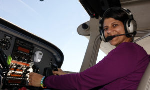 Passenger Tereza McCabe being flown by Pilot Alan Hoffberg